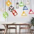 Geometrical White Iron Art Lampshade for Restaurant Lighting E27 110 220V  No Bulb 4FK2