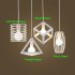 Geometrical White Iron Art Lampshade for Restaurant Lighting E27 110 220V  No Bulb 4FK2