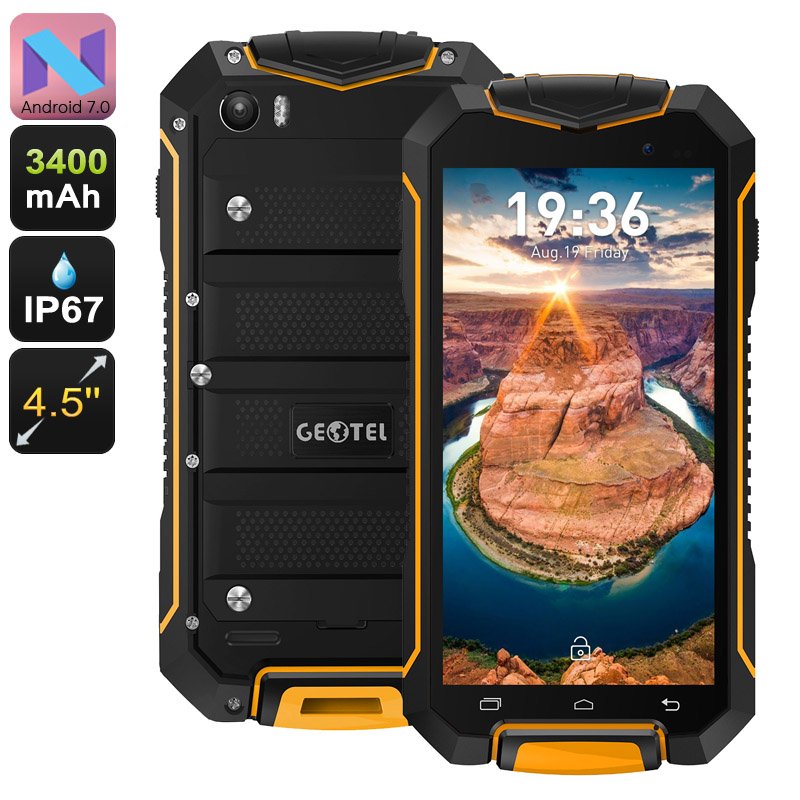 Geotel A1 Rugged Android 7.0 Phone (Orange)