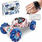Gesture Induction Double-sided Twisting Car Four-wheel Drive Remote Control Car 1825-10 watch induction double-sided car (red)_1:12