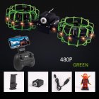 Gesture Remote Control Quadcopter Real-time Aerial Mobile Phone Remote Control Tumbling Fixed High Combat Drone Green 480P aerial version