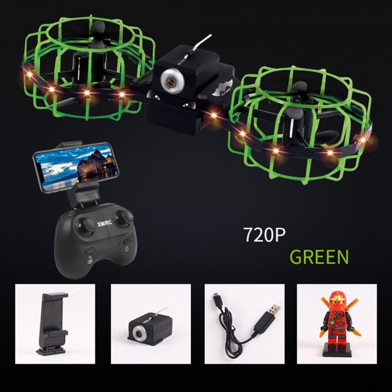 Gesture Remote Control Quadcopter Real-time Aerial Mobile Phone Remote Control Tumbling Fixed High Combat Drone Green 720P aerial version