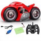Gesture Sensor RC Motorcycle Watch Twist Remote Control Motorcycle Light Music Drift Stunt Vehicle red