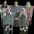 Ghost Skeleton Pendant Decoration Terror Decorative Prop for Halloween Haunted House Bar Blue cloth