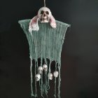 Ghost Skeleton Pendant Decoration Terror Decorative Prop for Halloween Haunted House Bar White cloth
