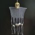 Ghost Skeleton Pendant Decoration Terror Decorative Prop for Halloween Haunted House Bar Red flower head