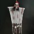 Ghost Skeleton Pendant Decoration Terror Decorative Prop for Halloween Haunted House Bar Red flower head