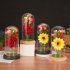Gift For Girlfriend Simulation Rose Sunflower Glass Cover Creative Decoration Gift For Valentine s Day Gift sunflower