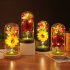 Gift For Girlfriend Simulation Rose Sunflower Glass Cover Creative Decoration Gift For Valentine s Day Gift roses