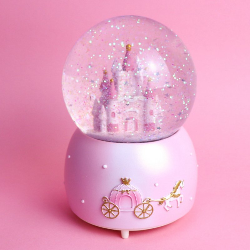 Wholesale Gifts Snow Ball Music Box Princess Castle Shape Toy for Girls