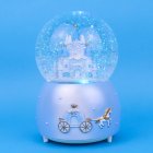Gifts Snow Ball Music Box Princess Castle Shape Toy for Girls Birthday Valentine Gift Blue castle_Large