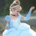 Girl Delicate Lace Long Dress Elegant Lovely Fluffy Princess Dress for Halloween Show purple 130cm