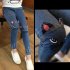 Girl Embroidered Kitten Cute Pattern Cat   Bunny Jeans Fashion Trousers Cat ear jeans 150