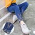 Girl Embroidered Kitten Cute Pattern Cat   Bunny Jeans Fashion Trousers Cat ear jeans 150