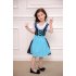 Girl Kids Costume Dress Bavarian National Style Dirndl Uniform for Oktoberfest Beer Festival Halloween blue S