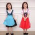 Girl Kids Costume Dress Bavarian National Style Dirndl Uniform for Oktoberfest Beer Festival Halloween blue XL