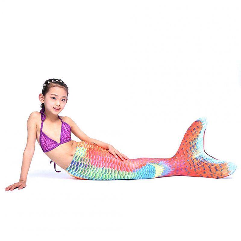 Girl Mermaid Tail Swimwear Swimsuit with Swim Fin