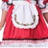 Girl Oktoberfest Lace Panel Dress Halloween Little Red Riding Hood Cosplay Costume red S