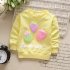 Girl T Shirt Strawberry Print Bottoming Long sleeved Shirt Round Collar Infant Pullover  TX Blue 73CM