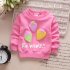 Girl T Shirt Strawberry Print Bottoming Long sleeved Shirt Round Collar Infant Pullover  TX pink 90CM