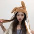 Girl Women Cute Funny Cartoon Hat with Moving Ears for Summer