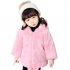 Girl s Cute Cartoon Ear Thickened Long Sleeve Coat Jacket with Tail for Campus Casual  brown 130cm