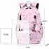 Girls Backpacks for School Student Casual Large Capacity Bookbags Lightweight Printed Travel Bag Pink