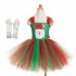 Girls Dress Christmas Cartoon Skirt   Gloves for 4 9 Years Old Kids 5022