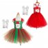 Girls Dress Christmas Cartoon Skirt   Gloves for 4 9 Years Old Kids 92902