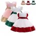 Girls Dress Christmas Sleeveless Bowknot Net Yarn Dress for 3 6 Years Old Kids red 110cm