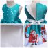 Girls Dress Christmas Short sleeve Printed Satin Dress for 3 9 Years Old Kids Figure 3 130cm