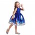 Girls Dress Christmas Short sleeve Printed Satin Dress for 3 9 Years Old Kids Figure 4 140cm