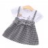 Girls Dress Plaid Pattern Princess Dress for 0 3 Years Old Kids Beige S