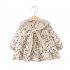 Girls Long Sleeves Dress Elegant Cute Floral Printing Cotton Princess Dress For 0 4 Years Old Children pink HEIGHT 70CM