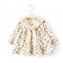 Girls Long Sleeves Dress Elegant Cute Floral Printing Cotton Princess Dress For 0 4 Years Old Children orange HEIGHT 100CM