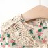 Girls Long Sleeves Dress Elegant Cute Floral Printing Cotton Princess Dress For 0 4 Years Old Children pink HEIGHT 80CM
