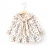 Girls Long Sleeves Dress Elegant Cute Floral Printing Cotton Princess Dress For 0 4 Years Old Children pink HEIGHT 80CM