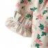 Girls Long Sleeves Dress Elegant Cute Floral Printing Cotton Princess Dress For 0 4 Years Old Children pink HEIGHT 80CM