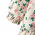 Girls Long Sleeves Dress Elegant Cute Floral Printing Cotton Princess Dress For 0 4 Years Old Children pink HEIGHT 80CM