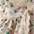 Girls Long Sleeves Dress Elegant Cute Floral Printing Cotton Princess Dress For 0 4 Years Old Children pink HEIGHT 80CM