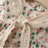 Girls Long Sleeves Dress Elegant Cute Floral Printing Cotton Princess Dress For 0 4 Years Old Children pink HEIGHT 80CM