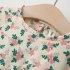 Girls Long Sleeves Dress Elegant Cute Floral Printing Cotton Princess Dress For 0 4 Years Old Children Purple HEIGHT uff1a100CM