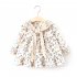 Girls Long Sleeves Dress Elegant Cute Floral Printing Cotton Princess Dress For 0 4 Years Old Children Purple HEIGHT 110CM