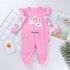 Girls Long Sleeves Jumpsuit Cute Cartoon Rainbow Printing Romper For 0 2 Years Old Kids pink rainbow 0 3M 59