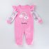 Girls Long Sleeves Jumpsuit Cute Cartoon Rainbow Printing Romper For 0 2 Years Old Kids pink rainbow 0 3M 59