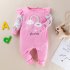 Girls Long Sleeves Jumpsuit Cute Cartoon Rainbow Printing Romper For 0 2 Years Old Kids pink rainbow 0 3M 59