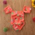 Girls One piece Swimsuit Cute Strawberry Printing Short Sleeves Quick drying Swimwear For 1 6 Years Old Kids 205025 4 5y 5T
