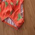 Girls One piece Swimsuit Cute Strawberry Printing Short Sleeves Quick drying Swimwear For 1 6 Years Old Kids 205025 4 5y 5T