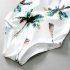 Girls One piece Swimsuit Cute Hawaiian Printing Sleeveless Quick drying Swimwear For 2 7 Years Old Kids White 5 6 years L