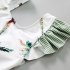 Girls One piece Swimsuit Cute Hawaiian Printing Sleeveless Quick drying Swimwear For 2 7 Years Old Kids White 5 6 years L